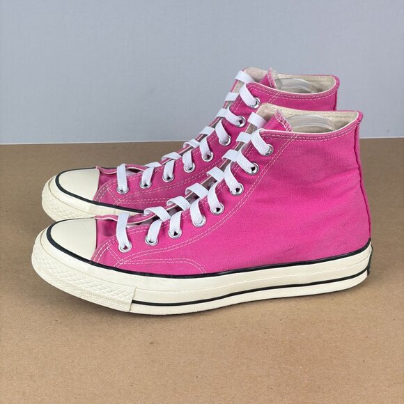 Converse Shoes - Converse Chuck 70 High Top Canvas Sneakers Womens 10 Pink White Lace Up
